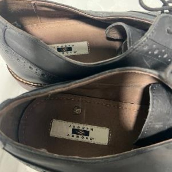 Joseph Abboud Wingtip Oxford Shoes Size 12 Charcoal Gray - Picture 4 of 7